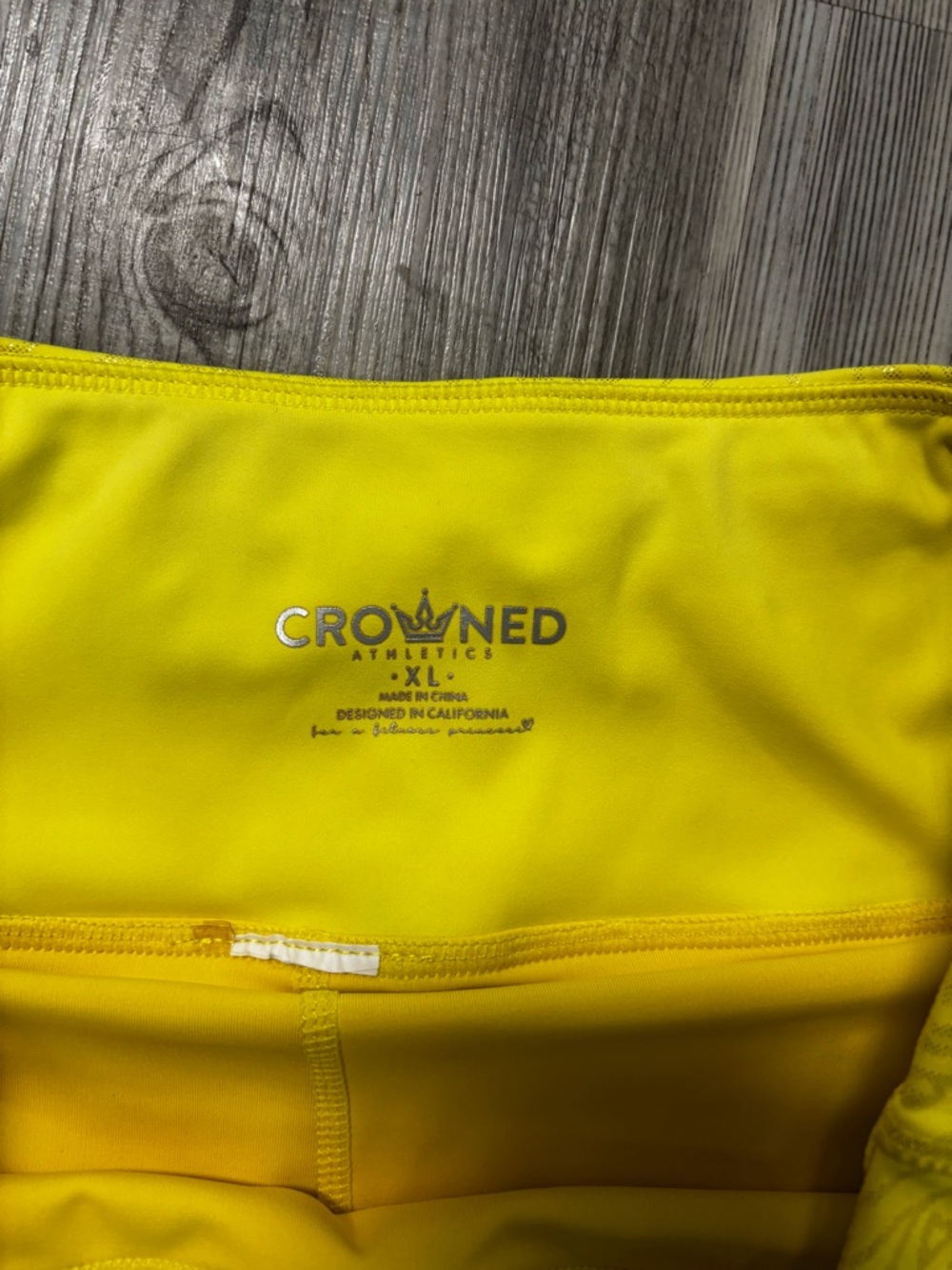 Crowned Athletics Yellow Floral Skort Skirt Athletic Tennis Workout XL - Picture 7 of 9